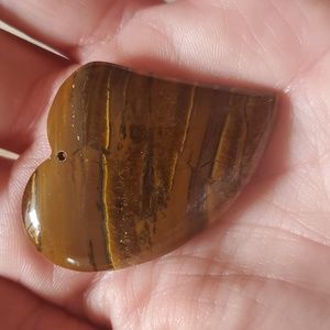New IronTiger Eye Heart Shaped Pendant.